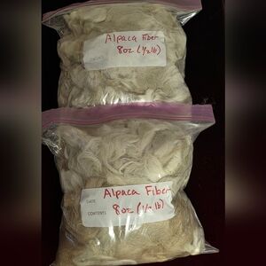 One Pound Of Unprocessed Raw Alpaca Fiber For Crafting